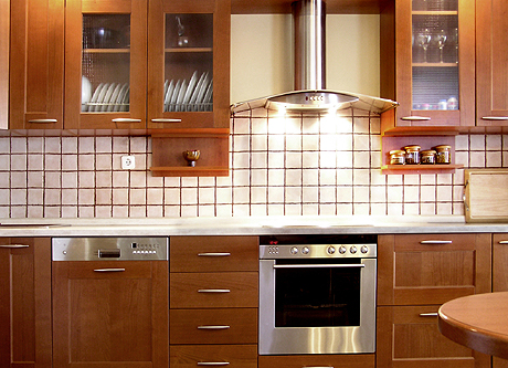 Polished kitchen doors